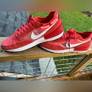 Orange and White Nike Sneakers